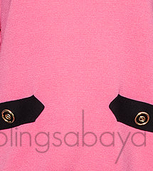 Pink Top & Blue Wide Leg Trouser