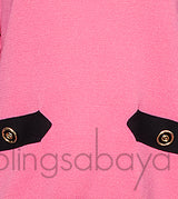Pink Top & Blue Wide Leg Trouser