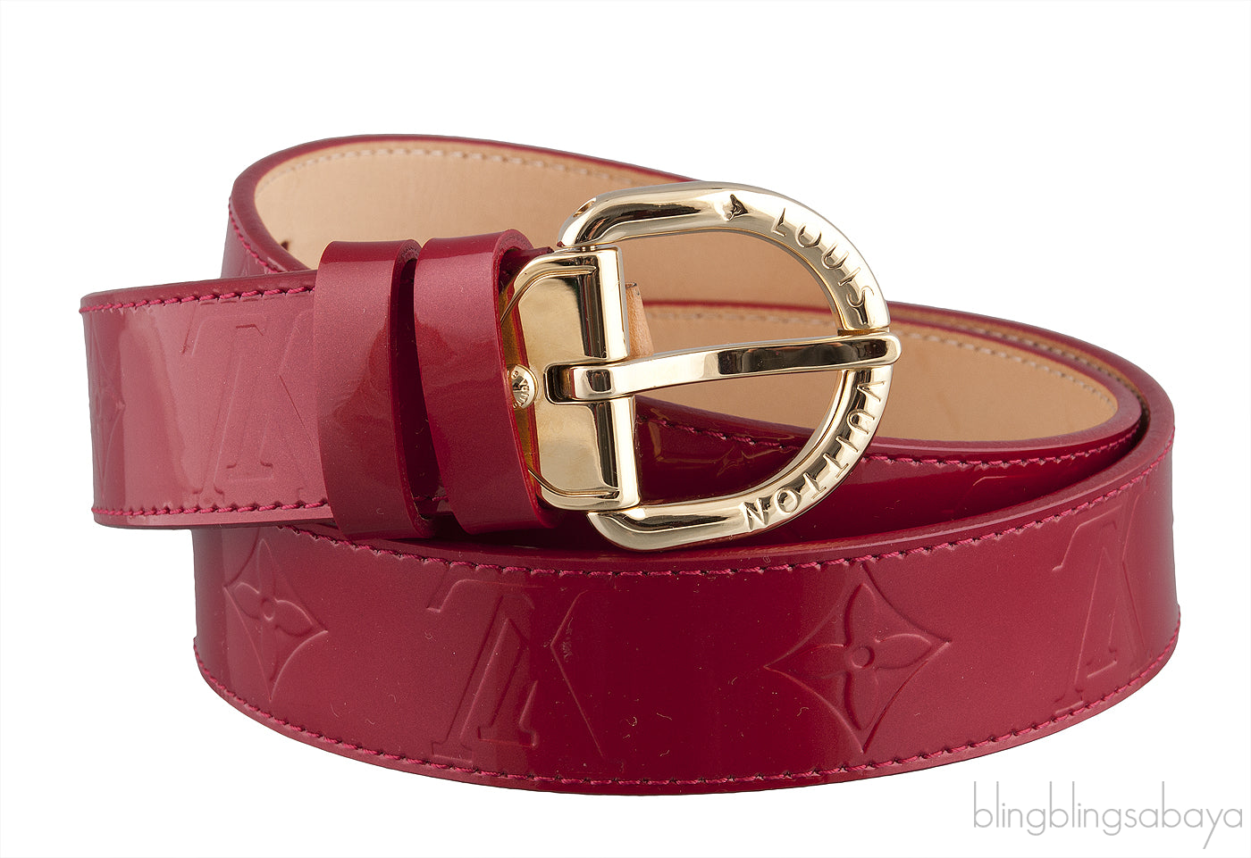 Louis Vuitton Monogram Vernis Red Belt