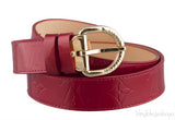 Louis Vuitton Monogram Vernis Red Belt