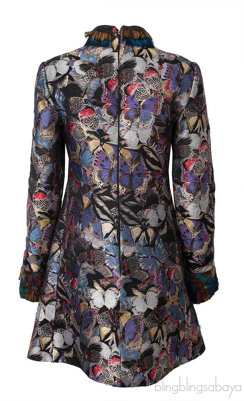 Valentino Butterfly Print Bambolina Dress