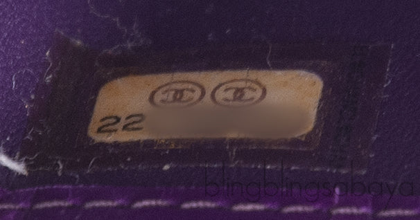 Chanel Purple Crocodile Phone Chain Pouch
