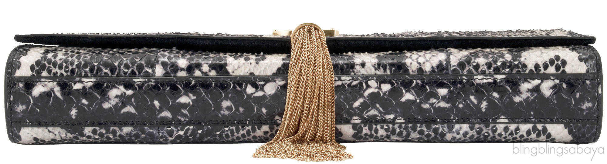 Casandra Monogram Tassle Clutch