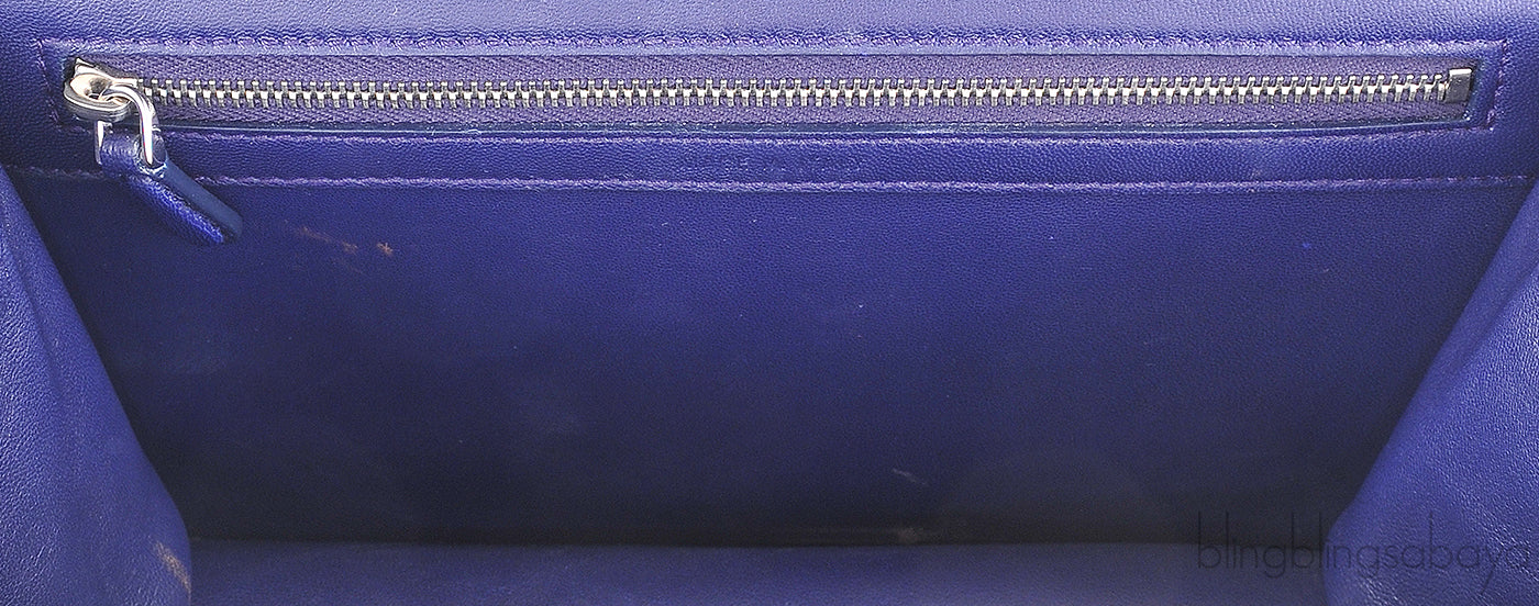 Diorama Crocodile Blue Flap Bag