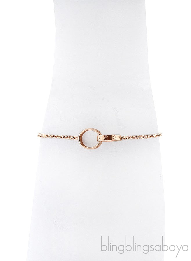 Rose Gold LOVE Chain Bracelet