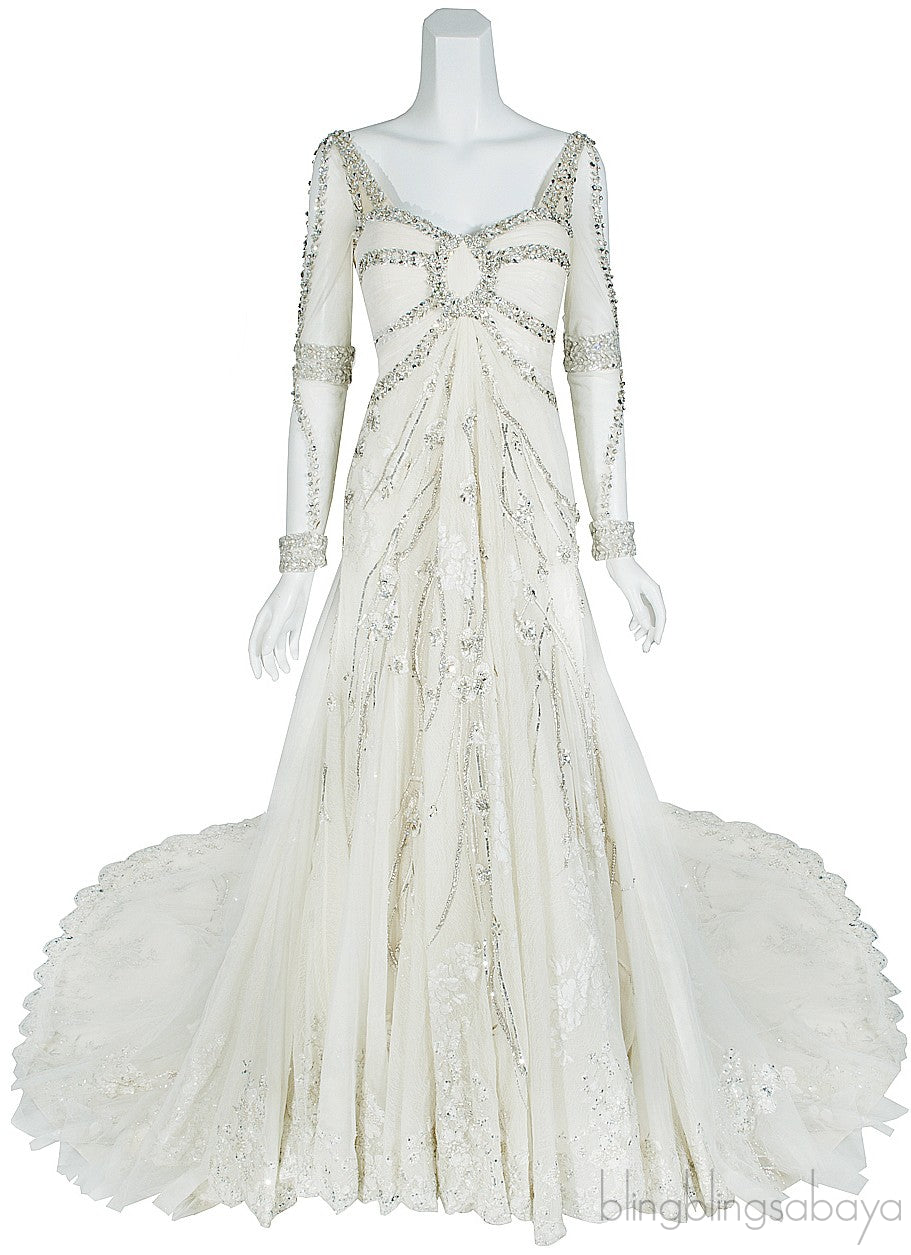 Crystal Embellished Wedding Dress