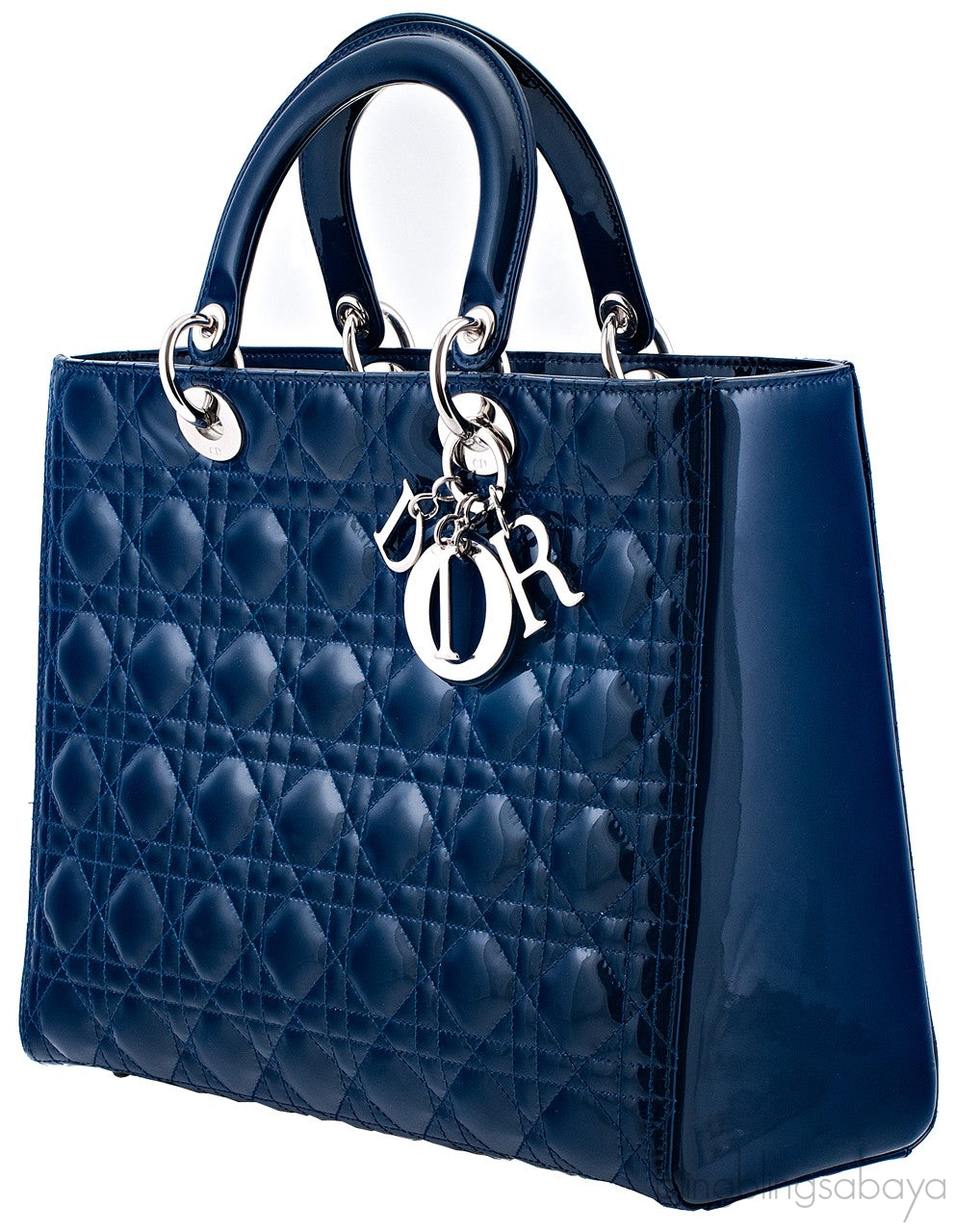 Large Navy Blue Lady Dior