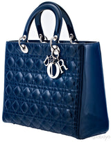 Large Navy Blue Lady Dior
