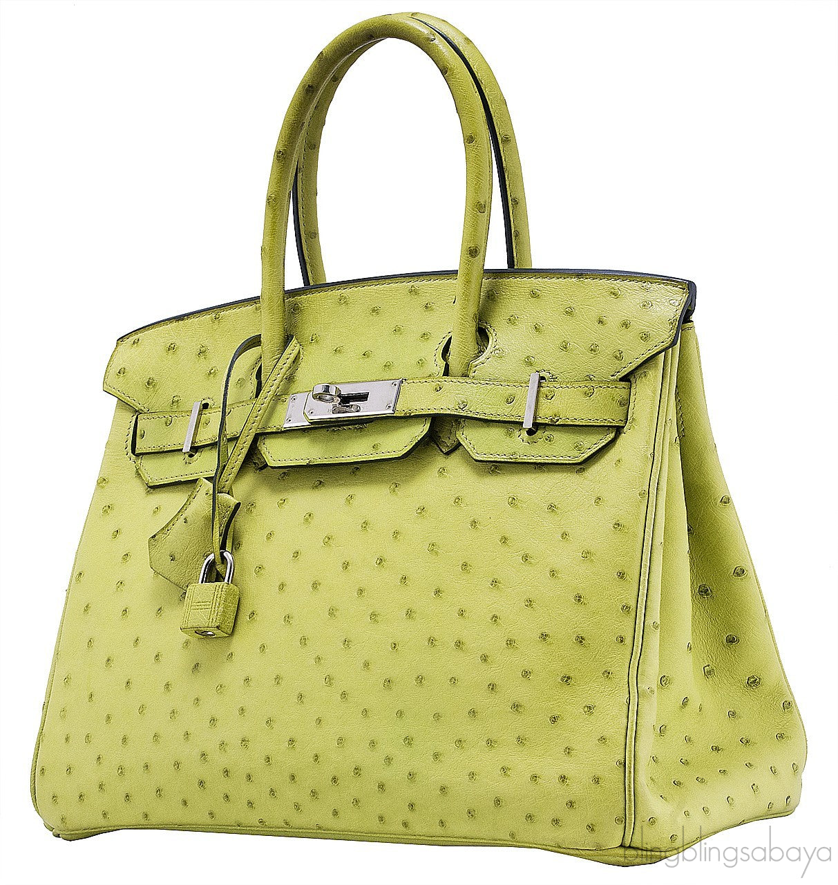 Birkin 30 Ostrich Vert Anis