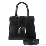 Delvaux Black Brilliant Mini Leather Tote