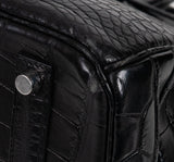 Birkin 35 Black Matte Alligator Crocodile PHW