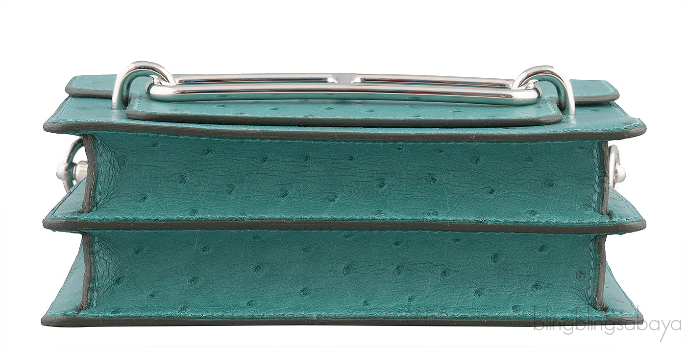 Mini Sac Roulis 18 Ostrich Vert Verone