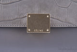 Trapeze Luggage Grey Croco Print