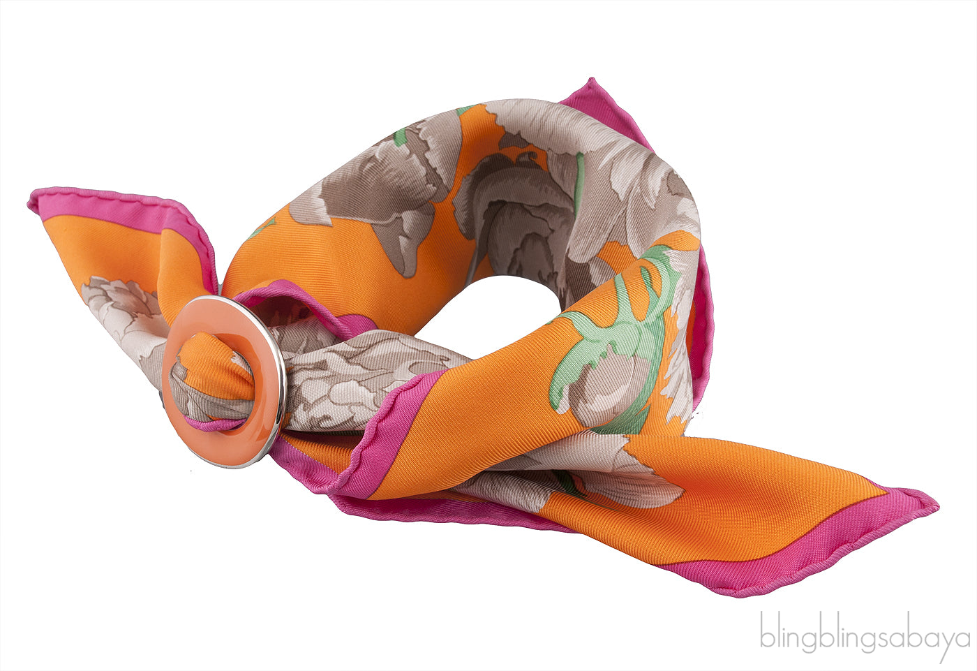 Printed Scarf & Chain d\'Ancre Scarf Ring