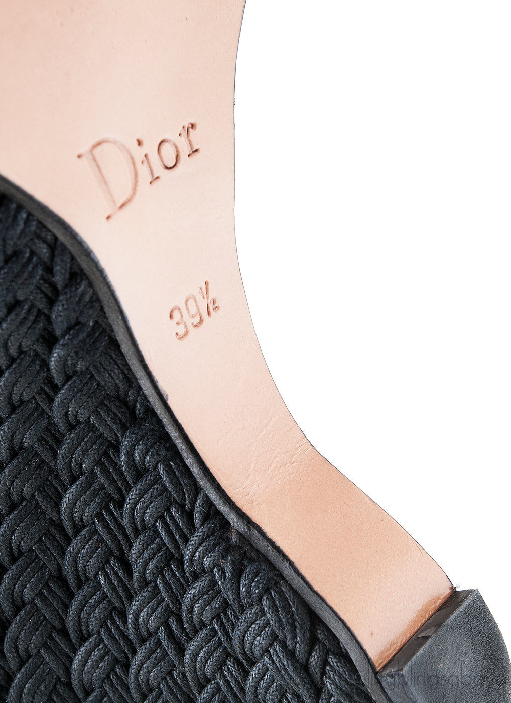 Christian Dior Black Wedge Strappy Heels