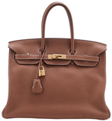 Birkin 35 Gold Taurillon Clem