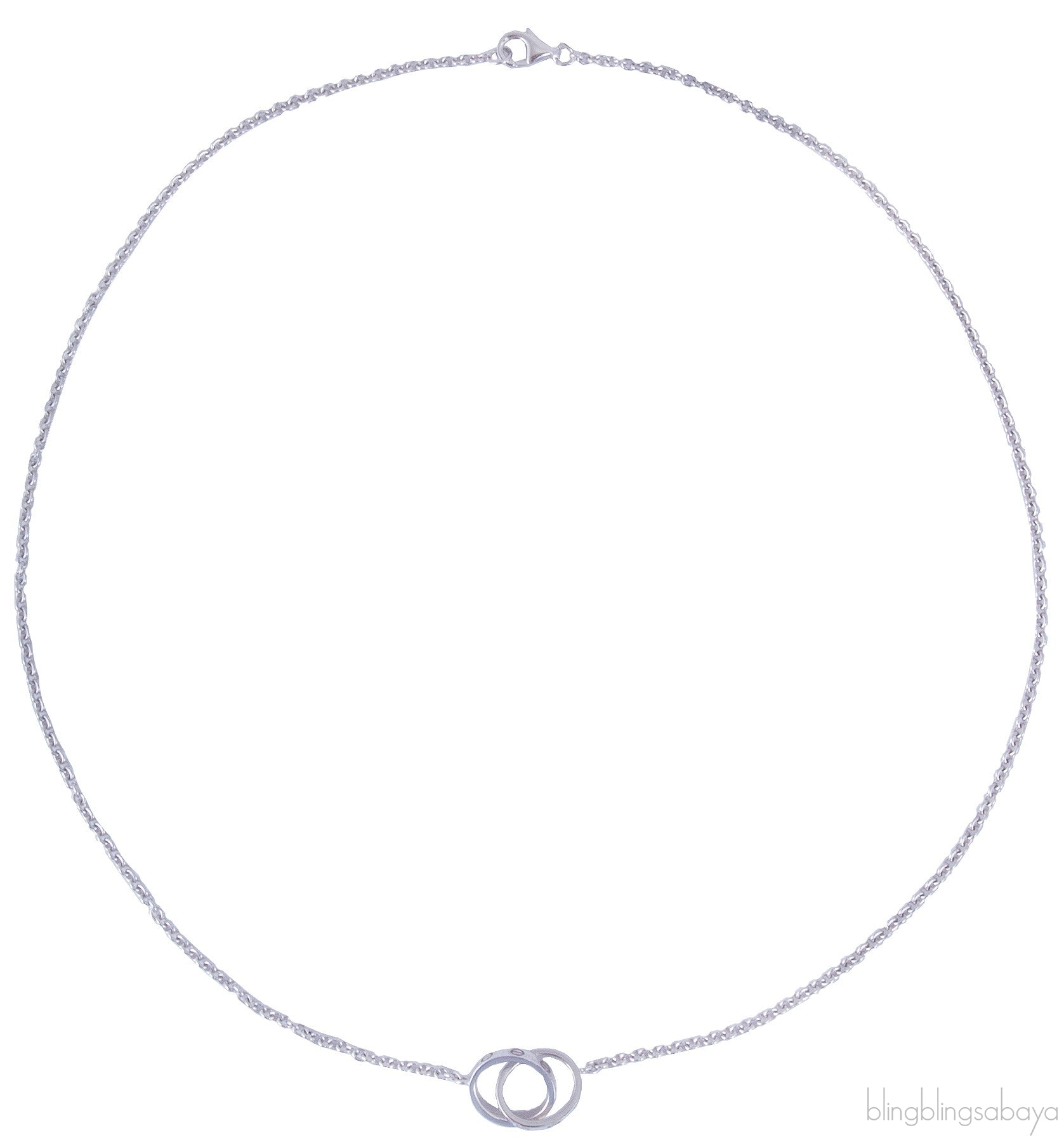 White Gold LOVE Necklace