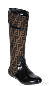 Fendi FF Brown Monogram Boots