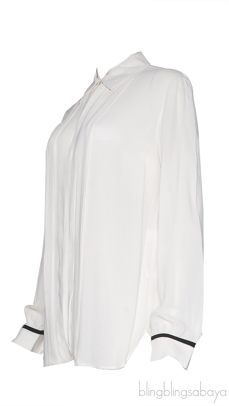Off-white Black Trim Long Sleeve Shirt