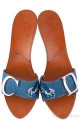 Logo Denim Mule