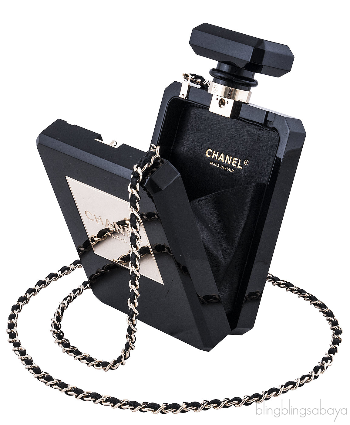 Black Plexiglass Perfume Bottle Bag