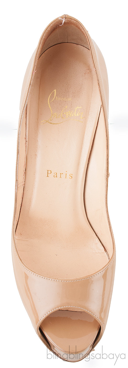 Very Prive 120 Nude Peep Toe Pump