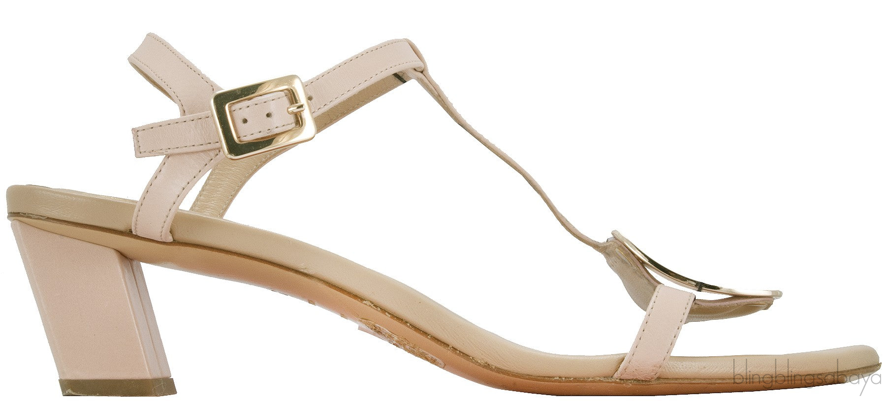 Boucle Nude Leather Sandals*