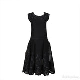 Maje Mesh Pleated Dress