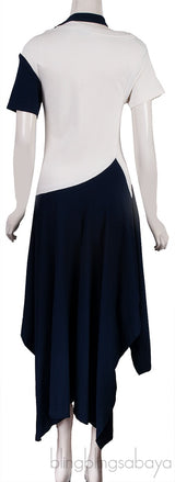 Color Block Asymmetrical Dress
