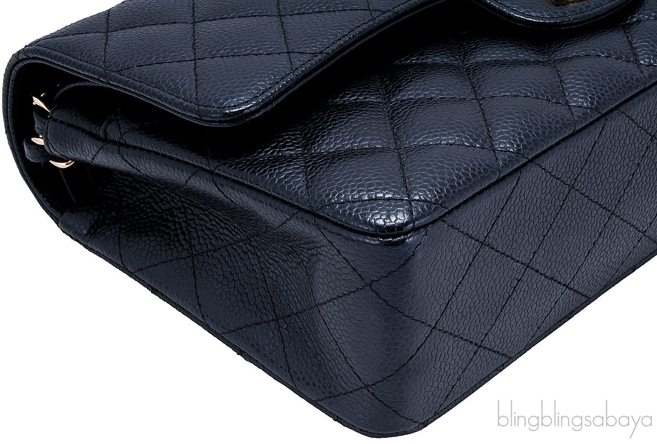 Classic CC Black Quilted Medium Flap