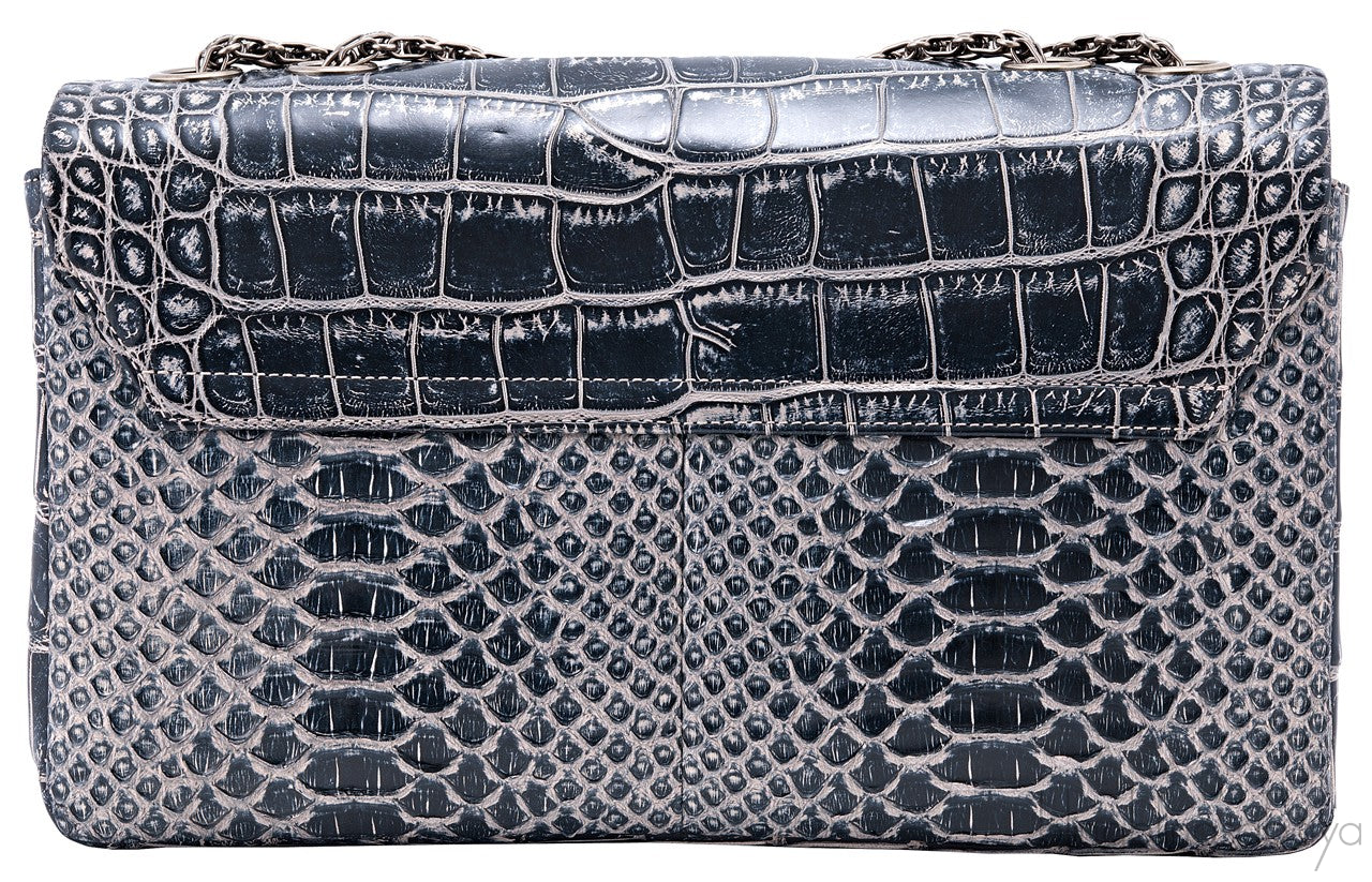 2.55 Reissue Alligator Grey Flap Bag