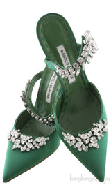 Lurum 90 Emerald Satin Pump
