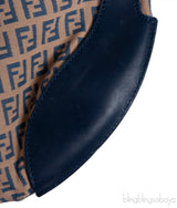 Fendi Blue FF Printed Canvas Hobo