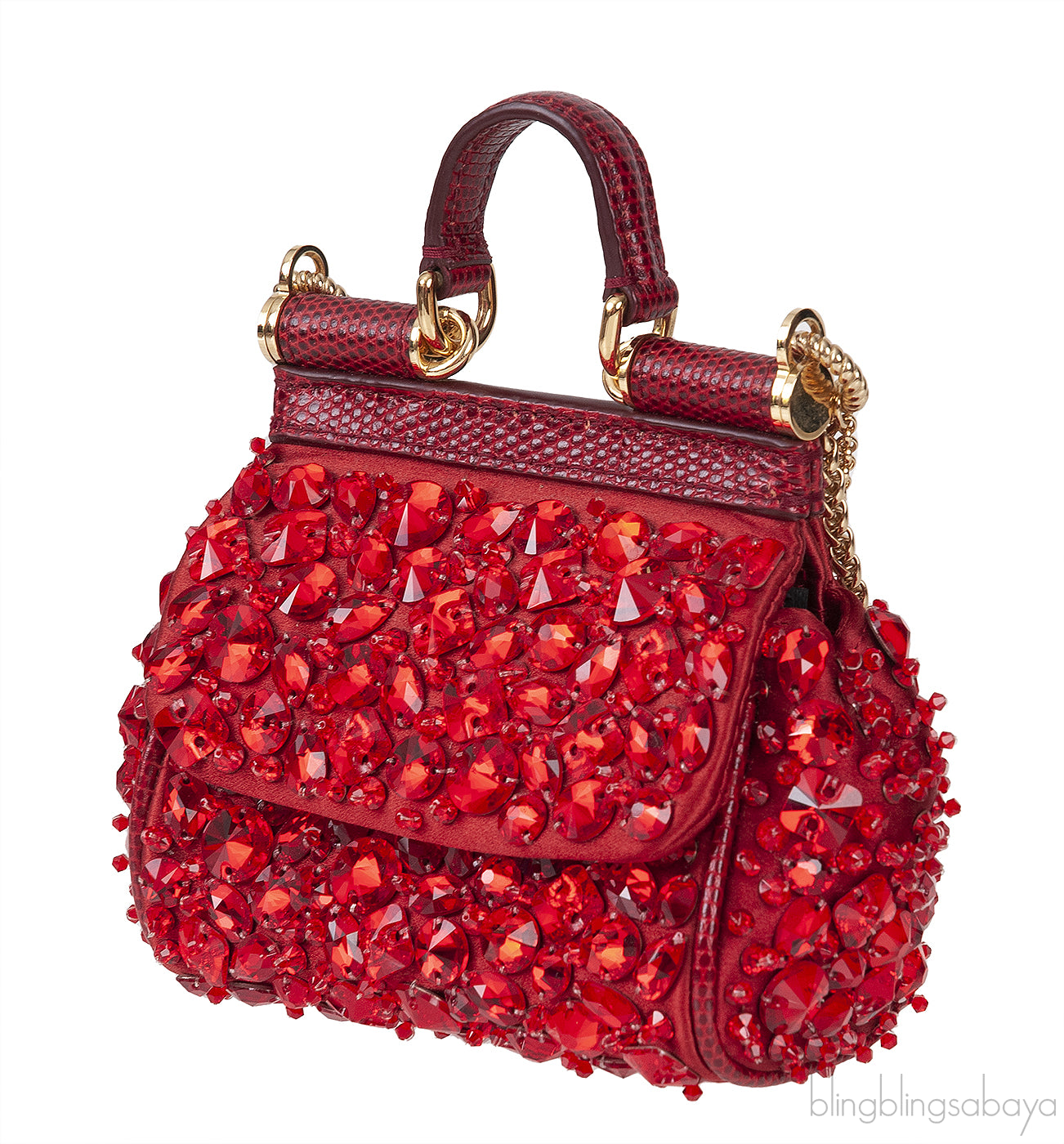 Micro Sicily Crystal-Embellished Cross-Body Bag