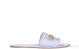 Lilac GG Quilted Slide Flat