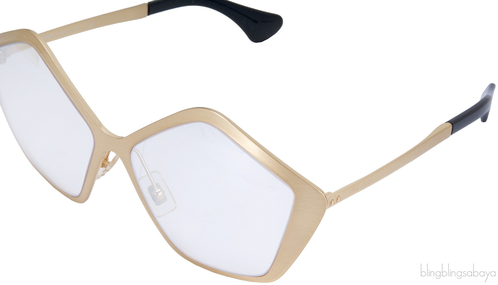SMU53N Geometric Gold Sunglasses