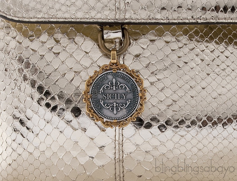 Snakeskin Miss Sicily Metallic Gold