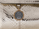 Snakeskin Miss Sicily Metallic Gold