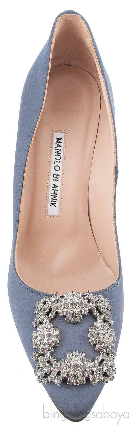 Dark Grey Hangisi Satin Heels