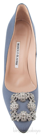 Dark Grey Hangisi Satin Heels