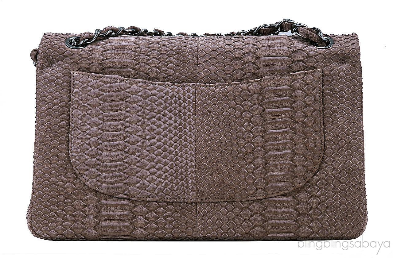 Jumbo CC Brown Python Flap