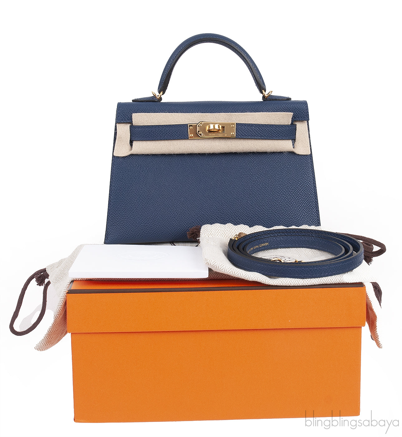Kelly 20 Epsom Navy Blue GHW