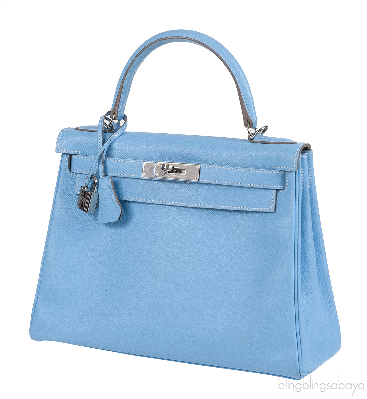 Hermès Kelly 28 Retourne Blue Celeste Mykonos Candy Epsom PHW