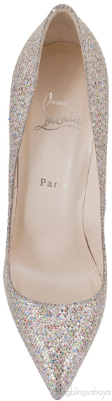 Pigalle Multicolor Gold Glitter Pump