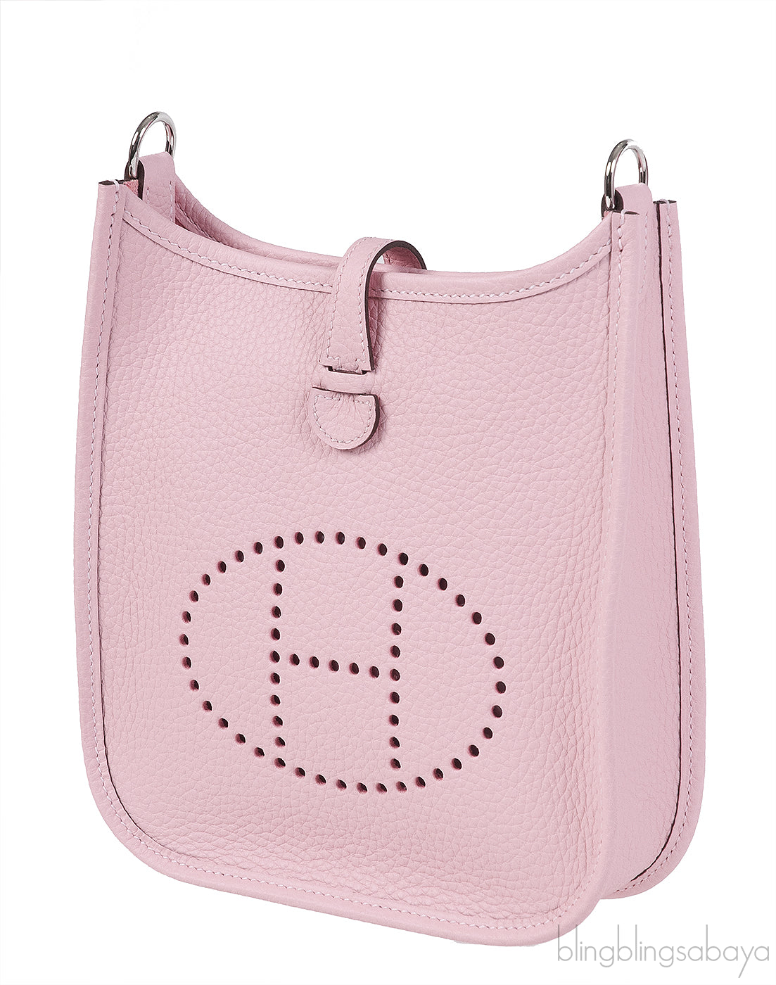 Hermès Mini Evelyne TPM 16 Rose Sakura Amazone Taurillon Clemence PHW
