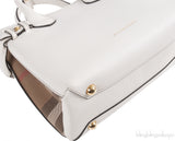Burberry White & Checkered Banner Top Handle Bag