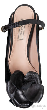 Floral Peep Toe Slide