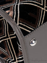 Peekaboo Large Velvet Logo Print