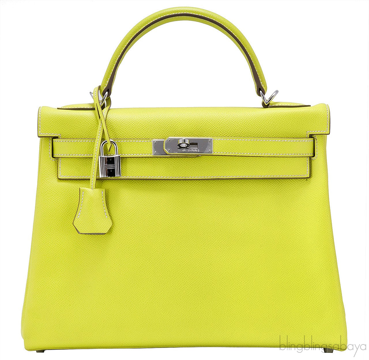 Kelly 32 Bi-color Lime Epsom Retourne