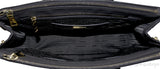 Grey Saffiano Double Zip Bag GHW